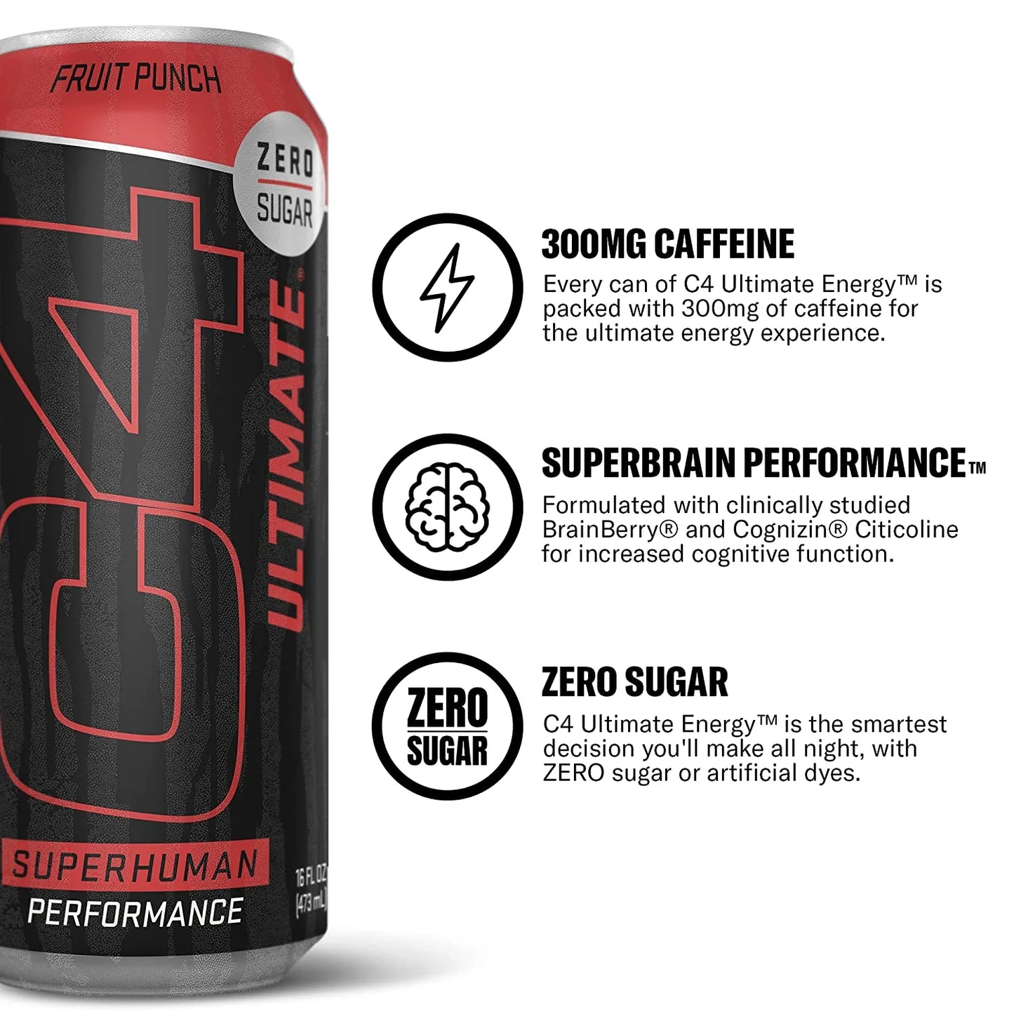C4 Ultimate Fruit Punch 16 Fl. oz 24 Packs