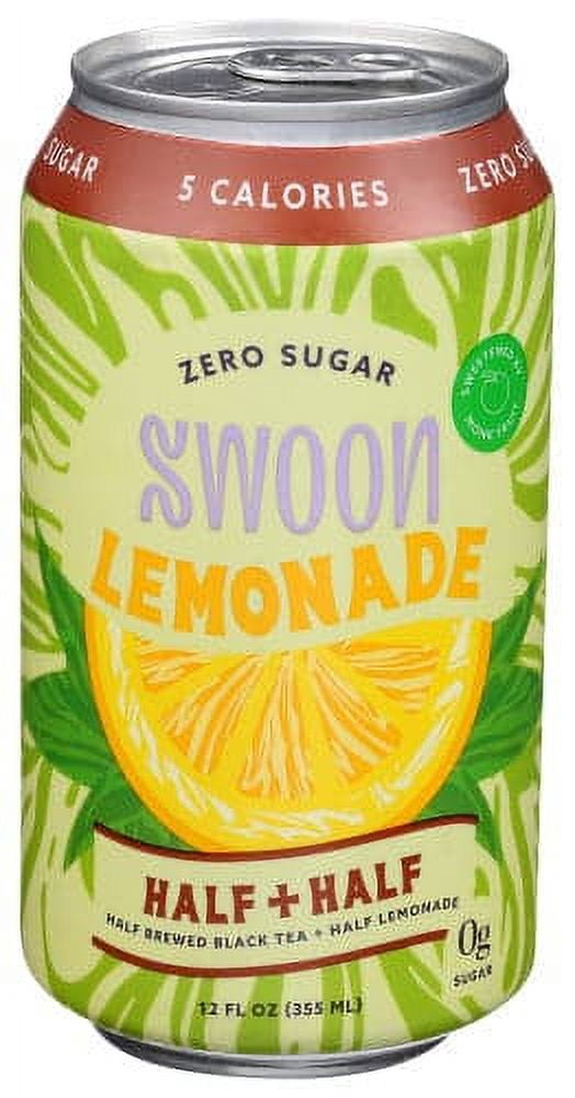 Swoon Zero Sugar Half Tea Lemonade, 12 FZ | Pack of 12