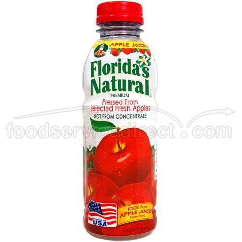 Floridas Natural Apple Juice, 14 Fluid Ounce - 12 per case.