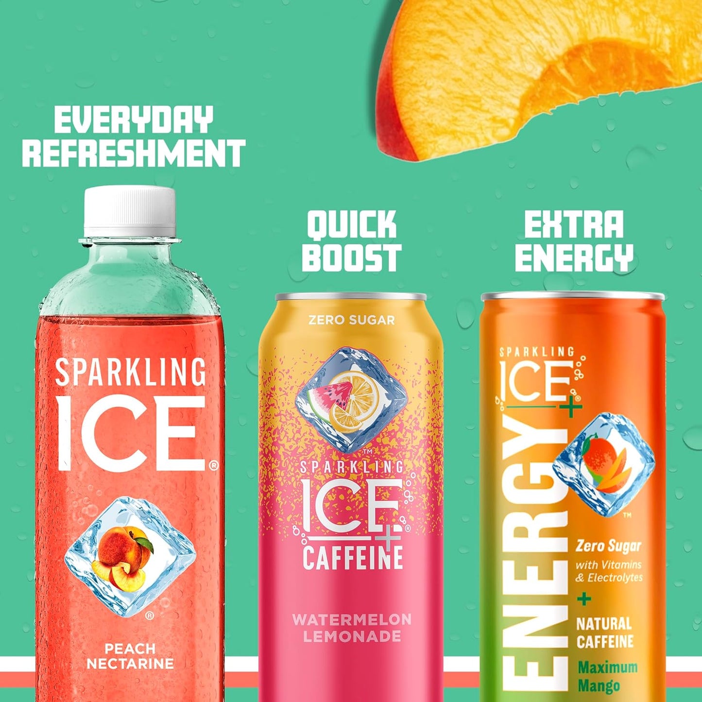 Sparkling Ice, Peach Nectarine Sparkling Water 17 Fl. oz Bottle - 6 Packs