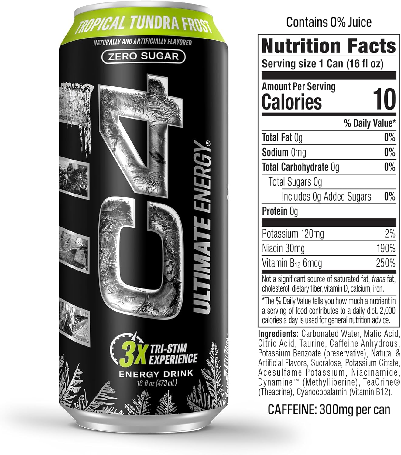 C4 Ultimate Tropical Tundra Citrus 16 Fl. oz 24 Packs