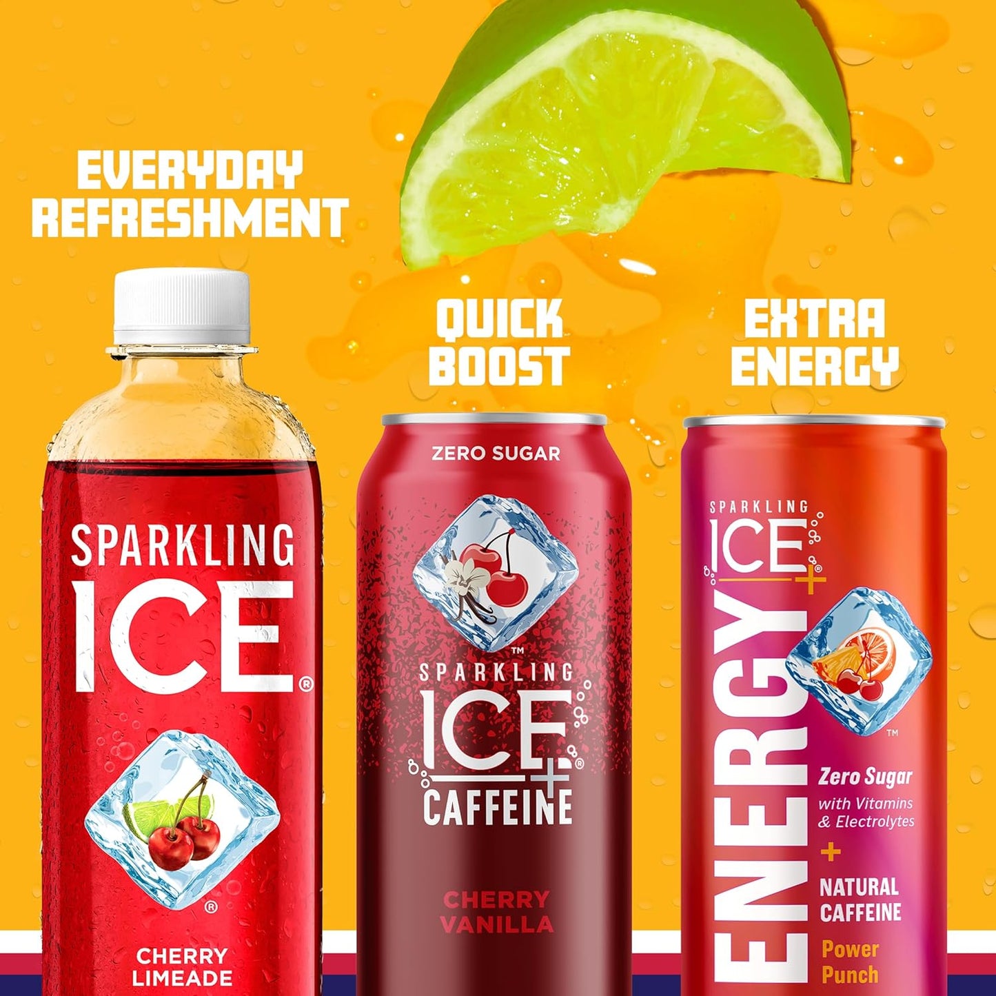 Sparkling Ice Cherry Limeade Sparkling Water 17 Fl. oz Bottle - 6 Packs