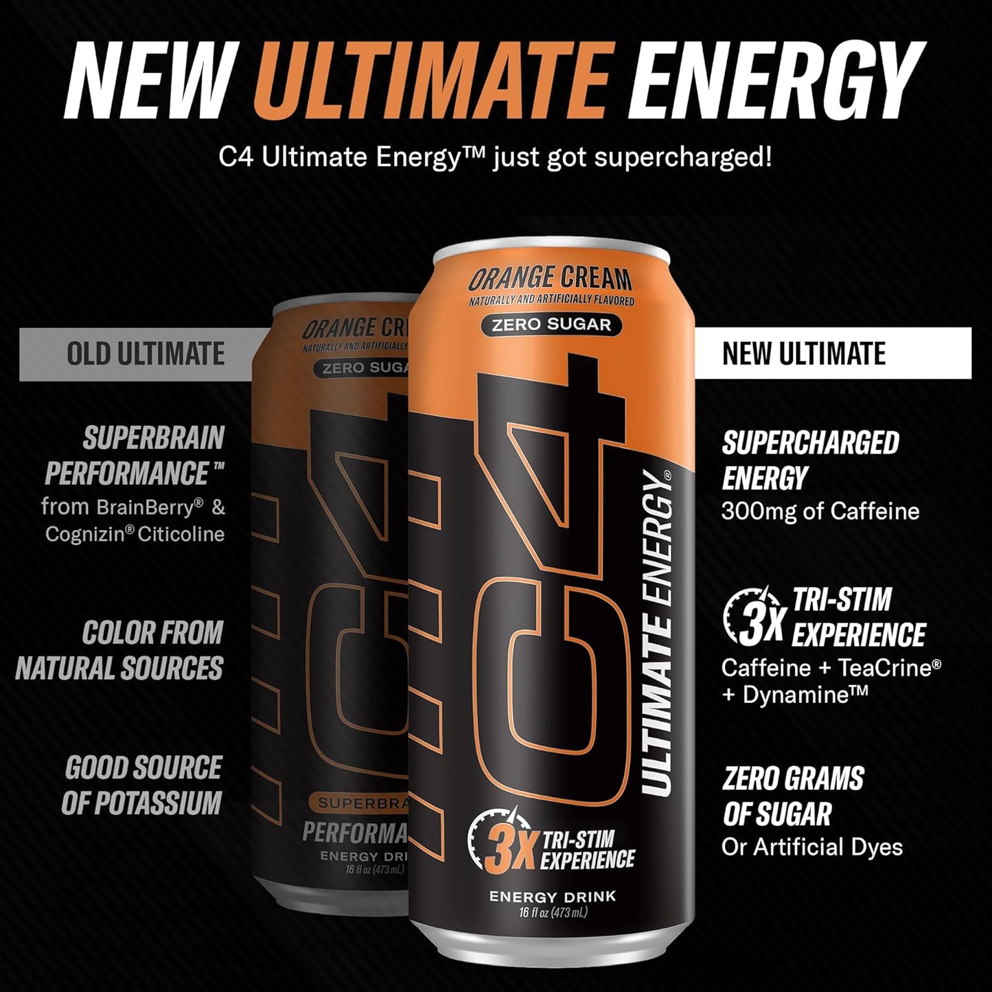 C4 ULTIMATE ORANGE CREAMSICLE 16 oz 12 packs of cans