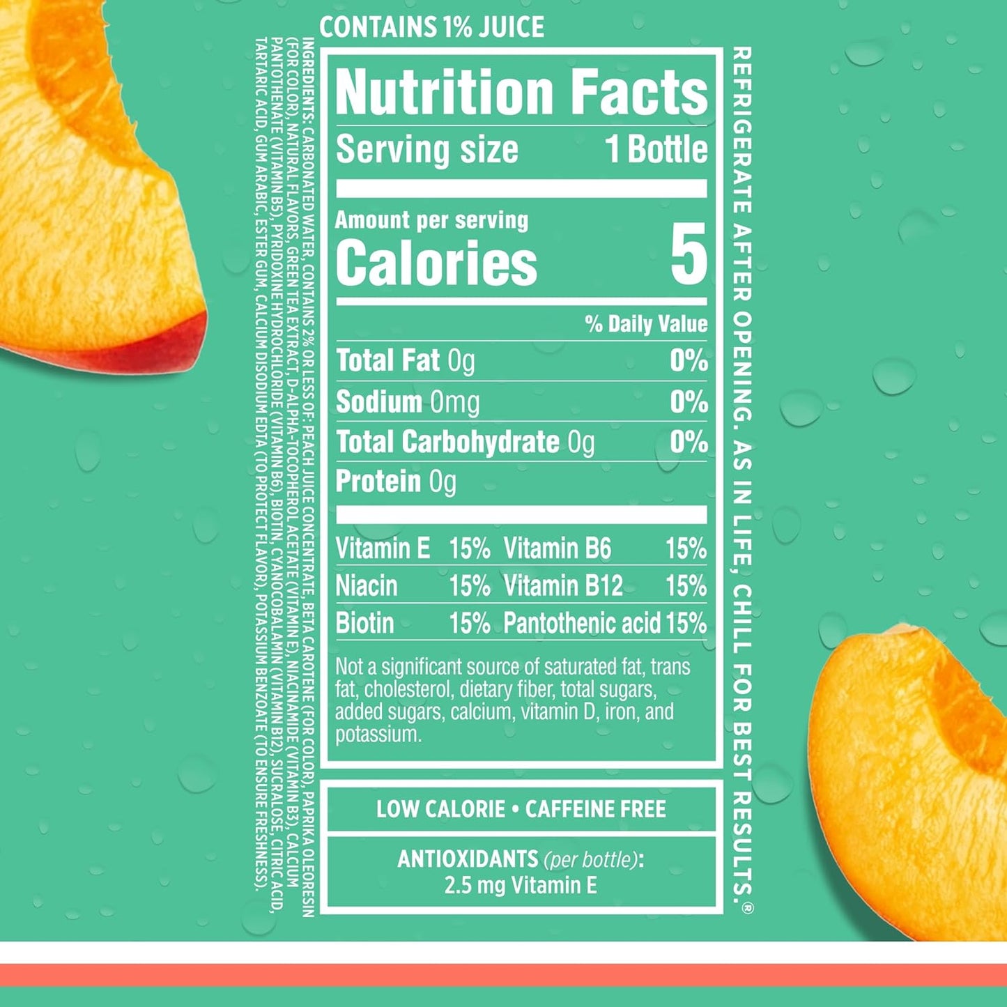 Sparkling Ice, Peach Nectarine Sparkling Water 17 Fl. oz Bottle - 6 Packs