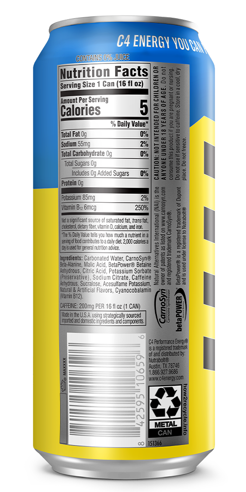 C4 Performance Energy Carbonated 16 Fl oz. 24 Packs