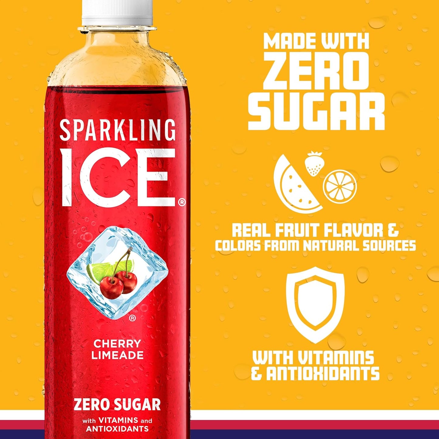 Sparkling Ice Cherry Limeade Sparkling Water 17 Fl. oz Bottle - 6 Packs