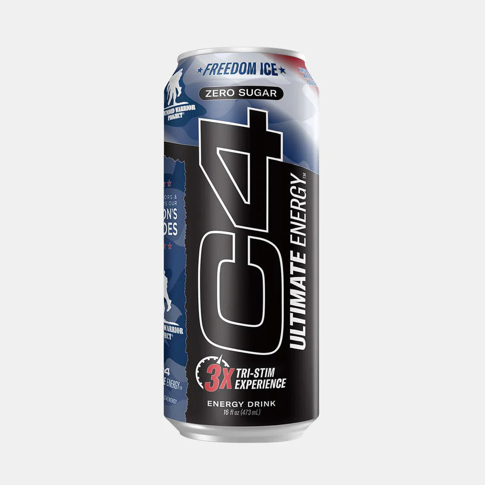 C4 Ultimate Energy Drink- FREEDOM ICE 16 oz 12 cans