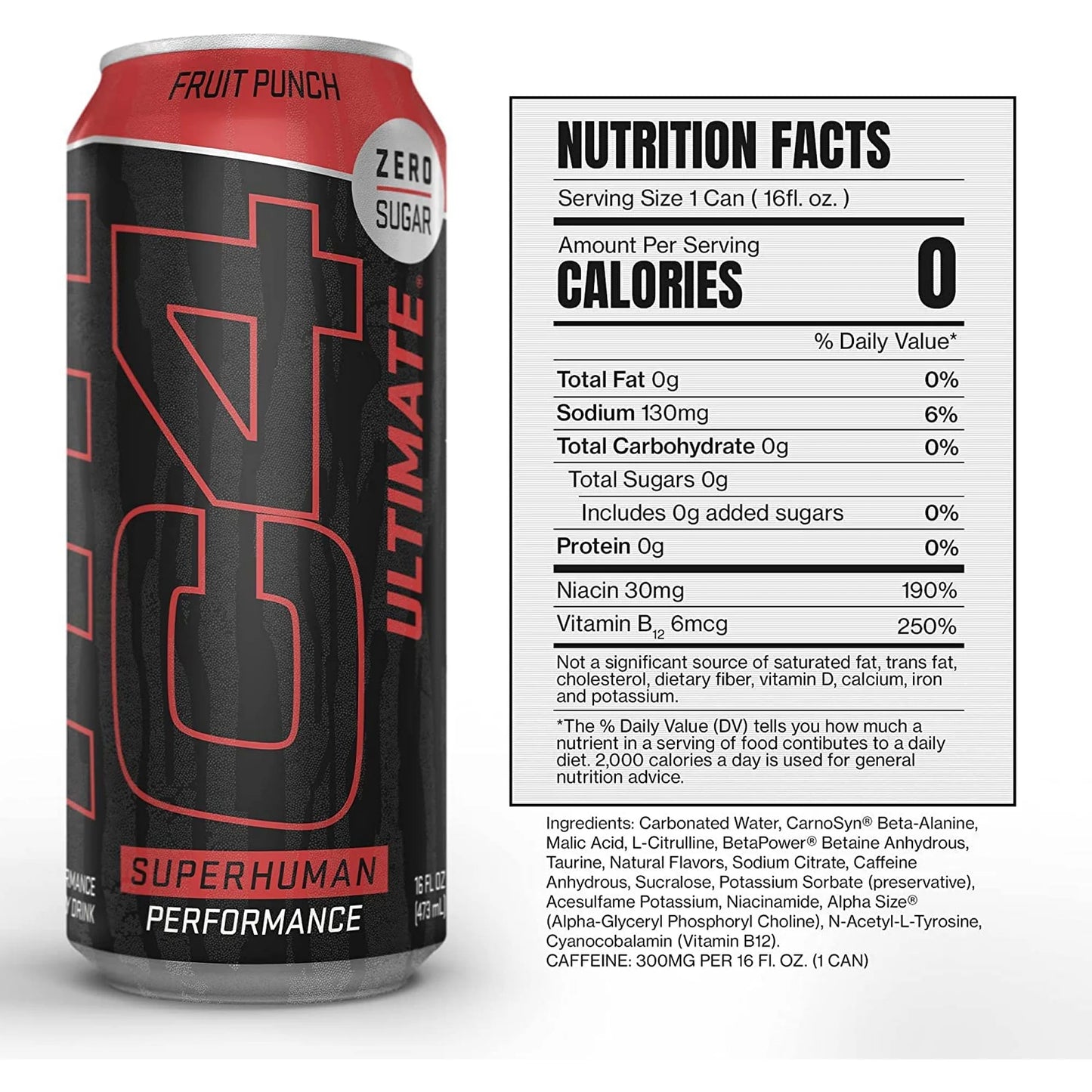 C4 Ultimate Fruit Punch 16 Fl. oz 24 Packs