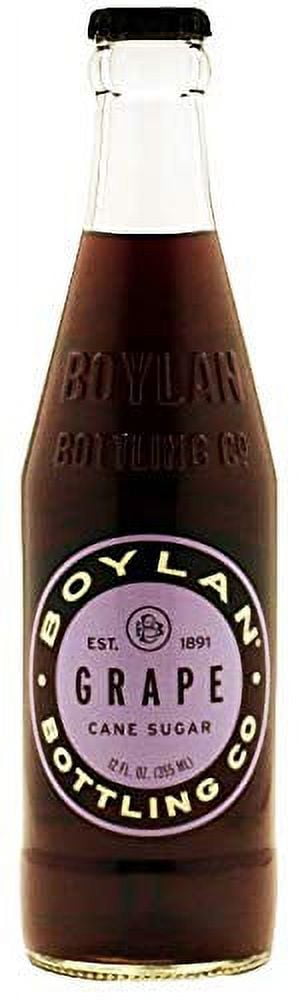 Boylan Bottling Pure Cane Sugar Soda Pop, Grape, 12 oz Glass Bottles (Pack of 6)