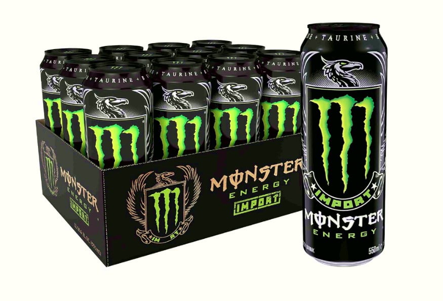 Monster Energy Energy Drink Import, 18.6 Ounce (Pack of 12)