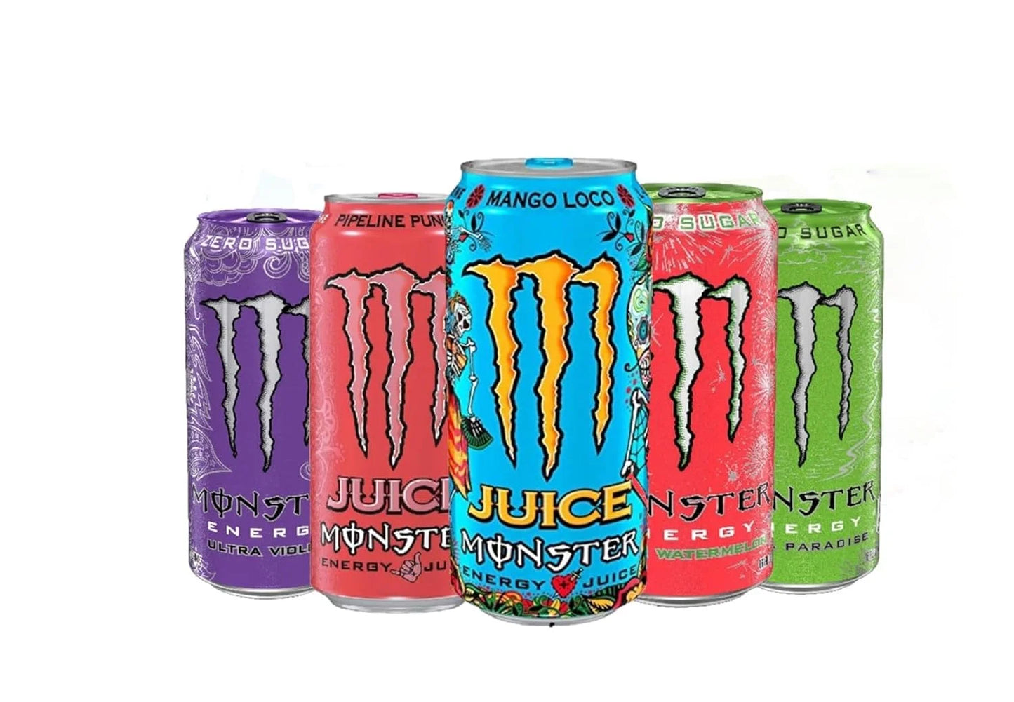 Monster Energy Juice + Drink, Energy Drink, 16 Ounce Can Variety Pack of 4 (16, Variety Pack - 5pk)