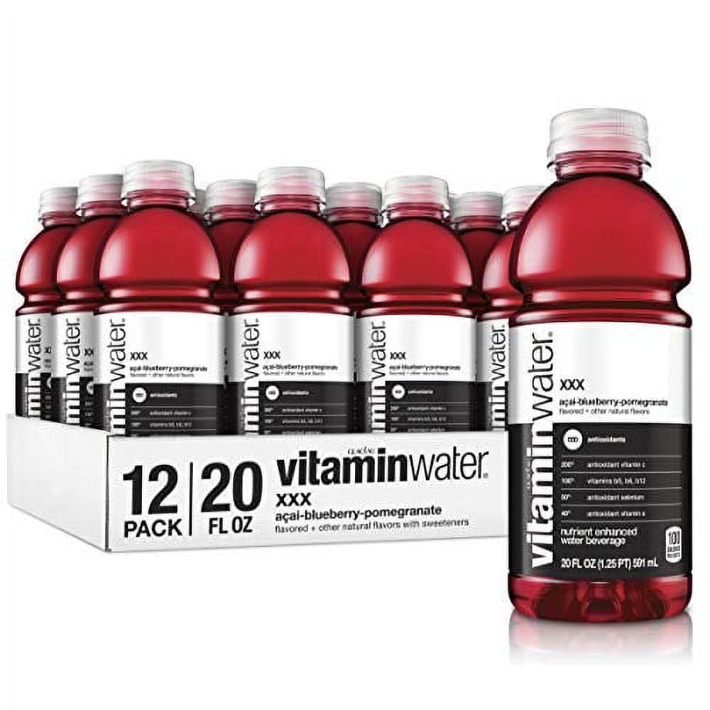 vitaminwater Electrolyte Enhanced Water with Vitamins, xxx Acai-Blueberry-Pomegranate, 20 Fl. Oz (Pack of 12), Packaging May Vary