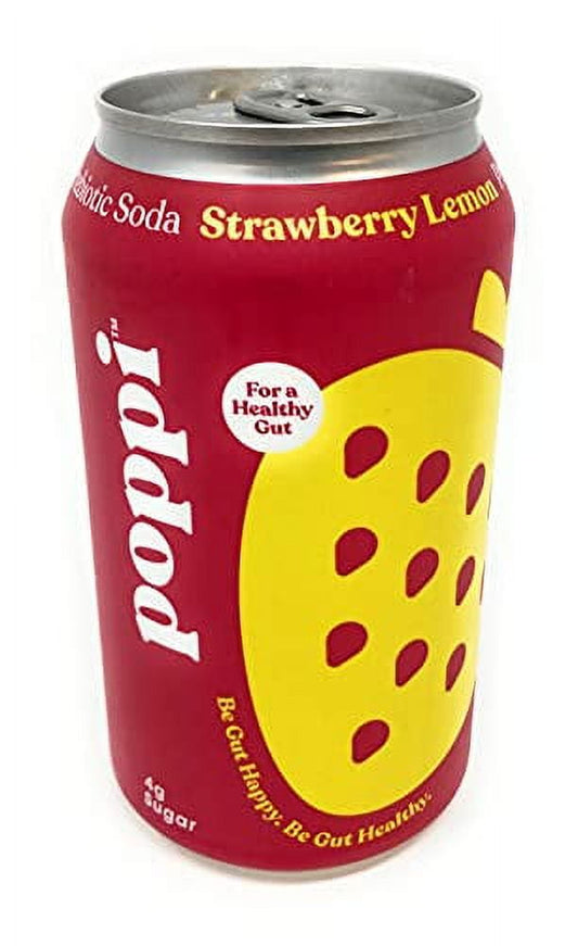 Poppi Strawberry Lemon Prebiotic Soda 12pk, 12 FZ