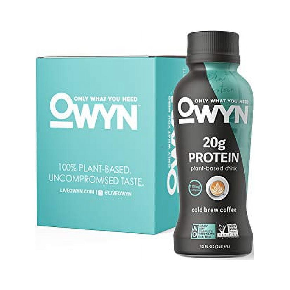 OWYN 100% Vegan Plant-Based .. Protein Shakes | Cold .. Brew Coffee, 12 Fl .. Oz (Pack of 4) .. | Dairy-Free, Gluten-Free, Soy-Free, .. Tree Nut-Free, Egg-Free, Allergy-Free, .. Vegetarian