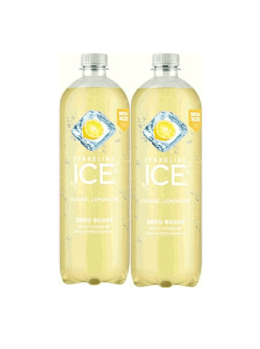 Sparkling ICE Flavoured Water Variety of Flavors with Bonus Rich in Antioxidants & Vitamins, Zero Sugar Sparkling, 1L/33.81 FL Oz (Classic Lemonade, 2 pk)