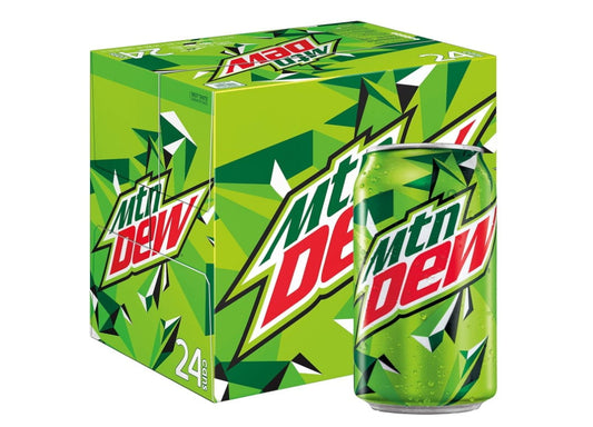 Regular MTN Mountain Dew Soda (24 Pack of 12oz Cans) Beverage Do The Dew Drink 1 Case