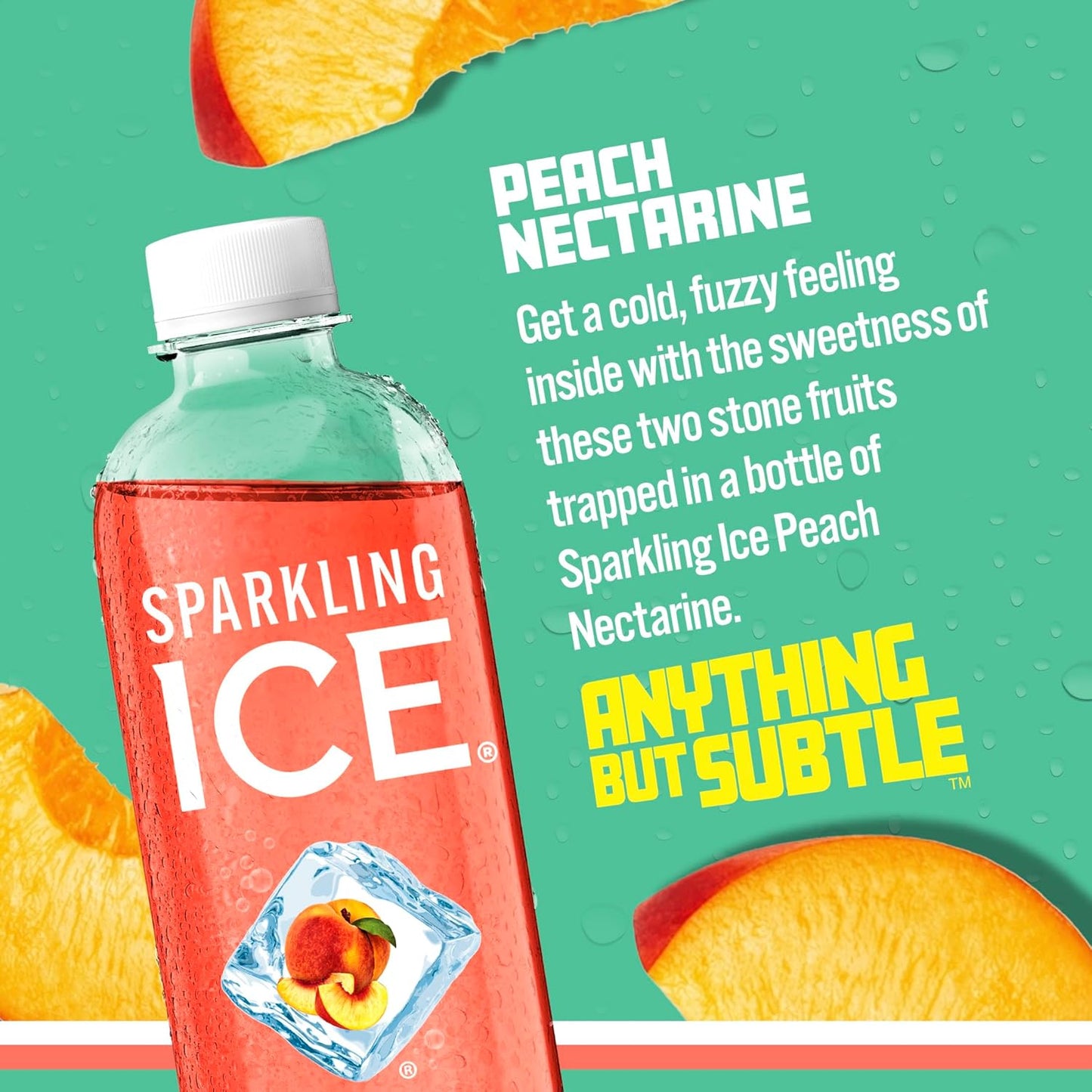 Sparkling Ice, Peach Nectarine Sparkling Water  17 Fl. oz Bottle - 6 Packs