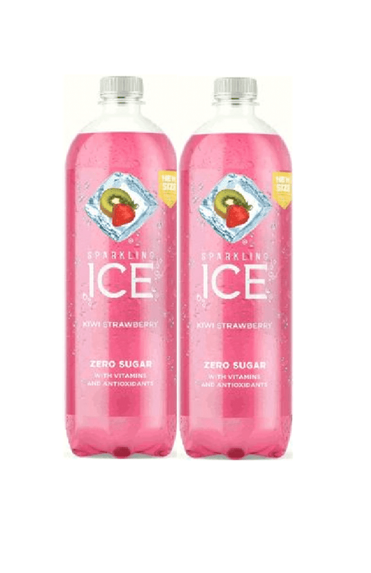 Sparkling ICE Flavoured Water Variety of Flavors with Bonus Rich in Antioxidants & Vitamins, Zero Sugar Sparkling, 1L/33.81 FL Oz (Kiwi Strawberry)