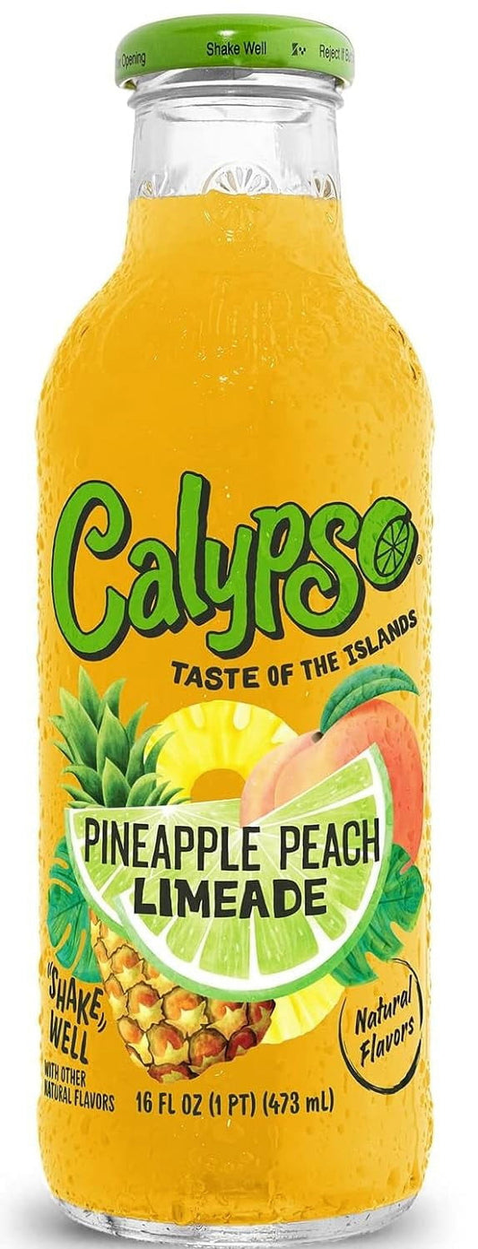 Calypso Flavor Fiesta: Limeades 16oz (Pineapple Peach 4pk)