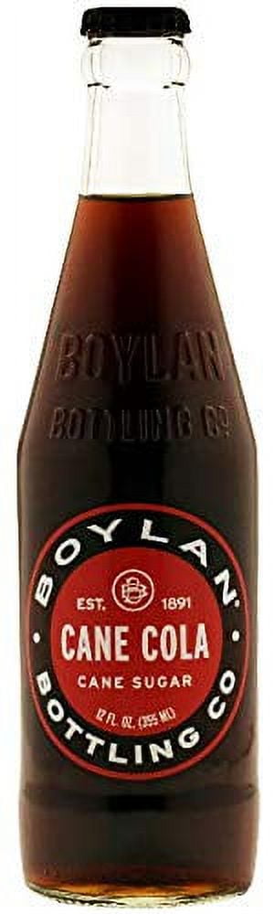 Boylan Bottling Pure Cane Sugar Soda Pop, Cane Cola, 12 oz Glass Bottles (Pack of 6)