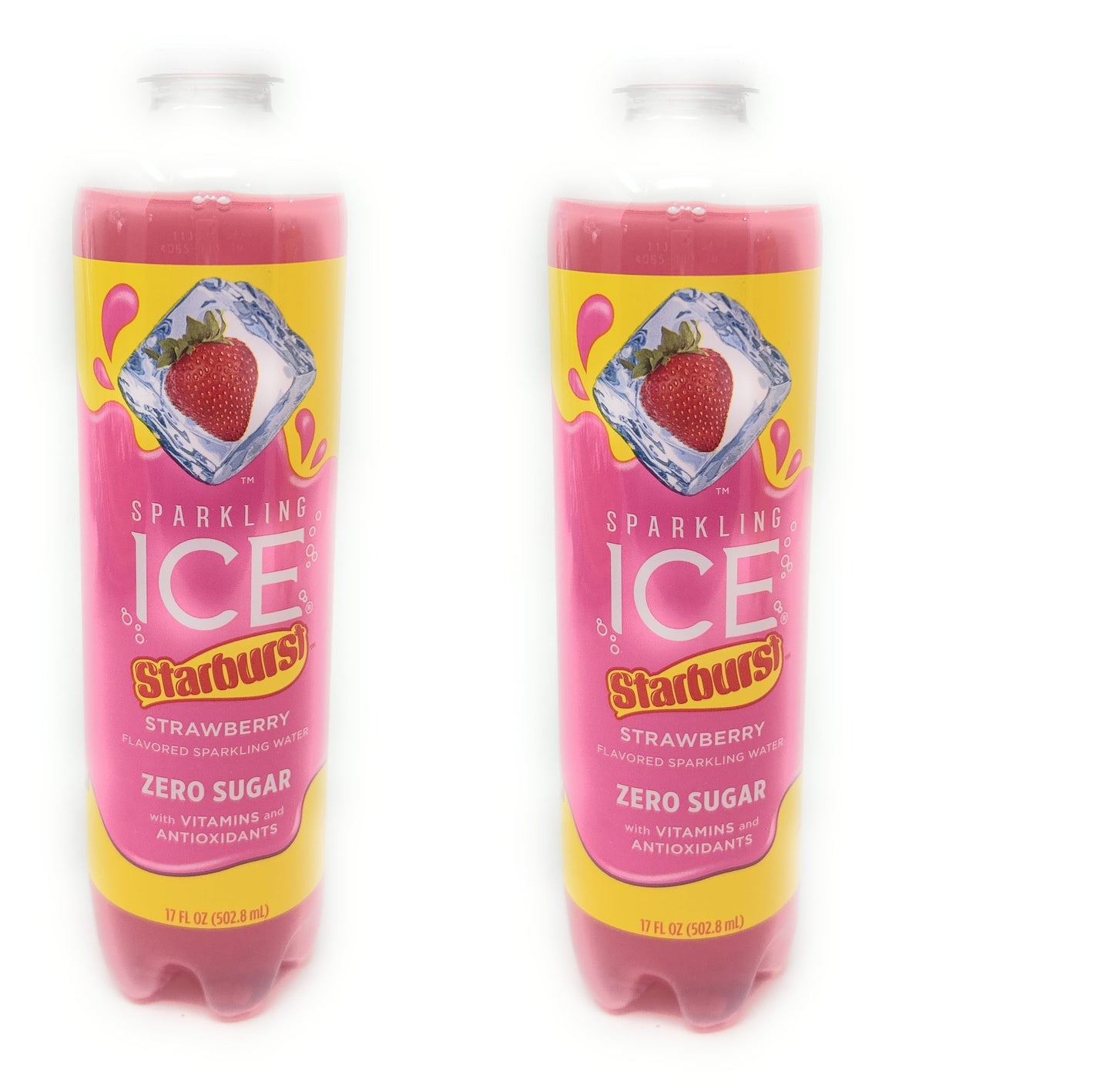 Sparkling Ice Starburst Strawberry Flavored Sparkling Water 17oz - 2 bottles