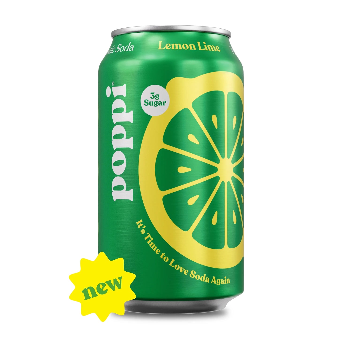 Poppi Lemon Lime Prebiotic Soda, 12 oz, 12 Pack Cans