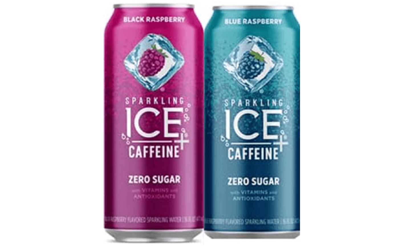 Sparkling Ice +Caffeine Zero Sugar Flavored Sparkling Water with Vitamins and Antioxidants, Black/Blue Raspberry pk, 16 Fl OZ