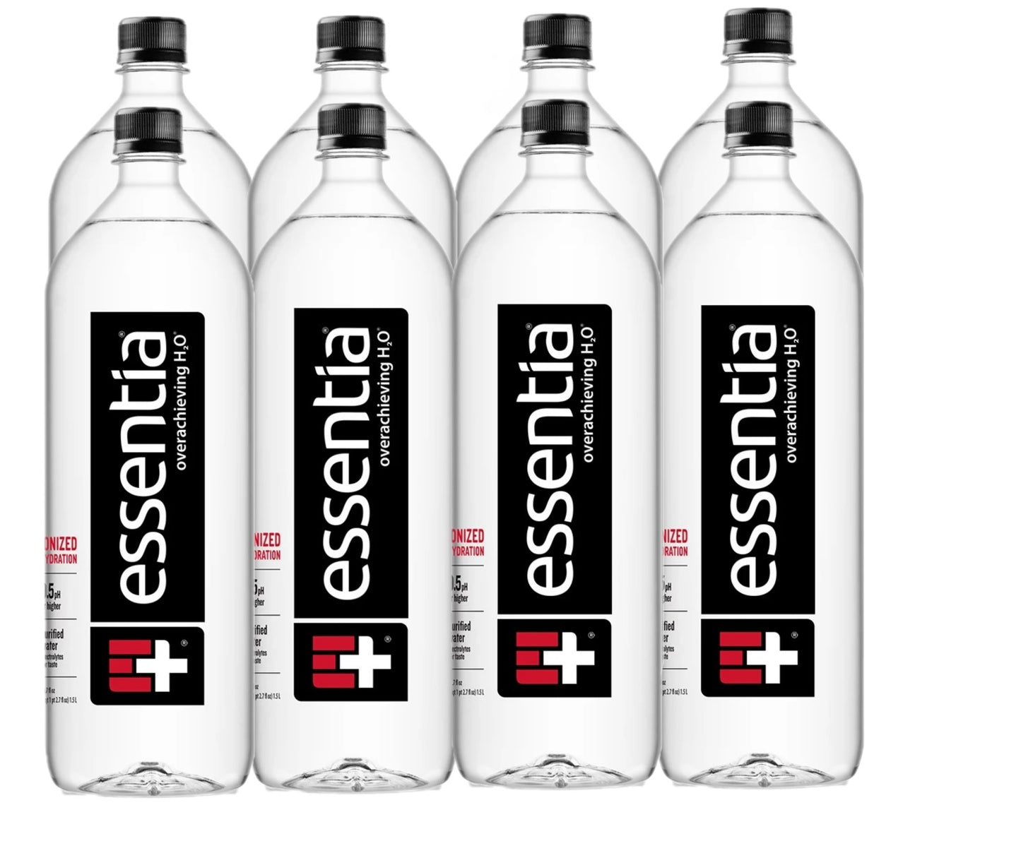 Essentia Water;Ionized Alkaline Bottled Water Clinically Shown to Rehydrate Better*; 99.9 Percent Pure; 9.5 pH or Higher; Consistent Quality in Every BPA and Phthalate-Free Bottle (1.5 L - Pack of 8)