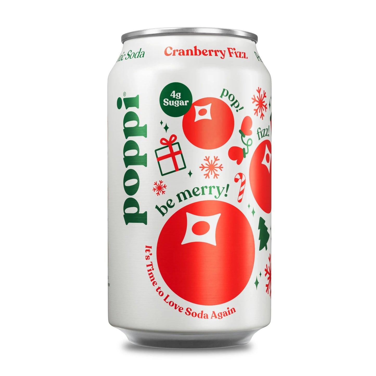 Poppi Prebiotic Soda, Cranberry Fizz. 4pk