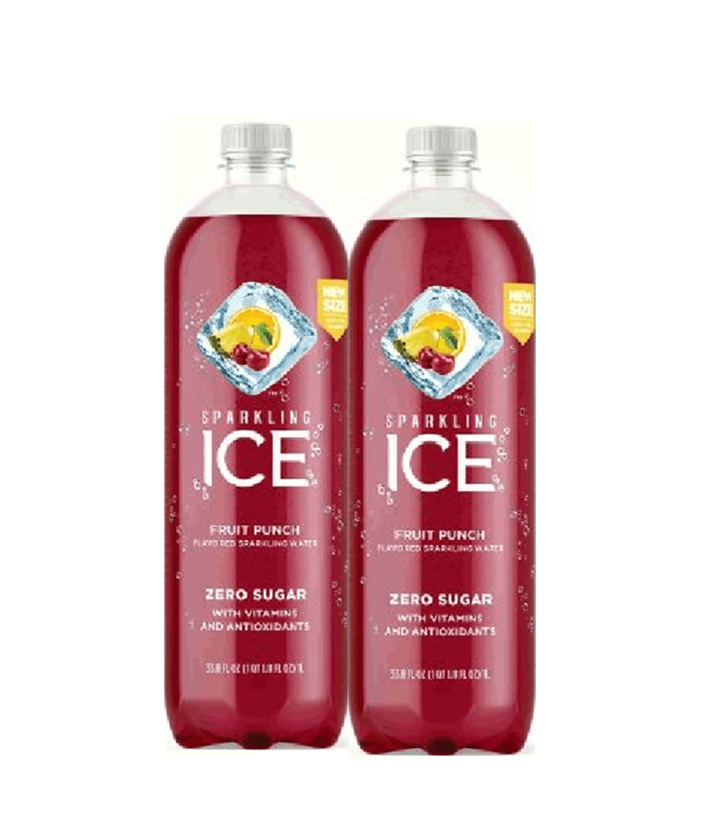 Sparkling ICE Flavoured Water Variety of Flavors with Bonus Rich in Antioxidants & Vitamins, Zero Sugar Sparkling, 1L/33.81 FL Oz (Fruit Punch, 2 pk)