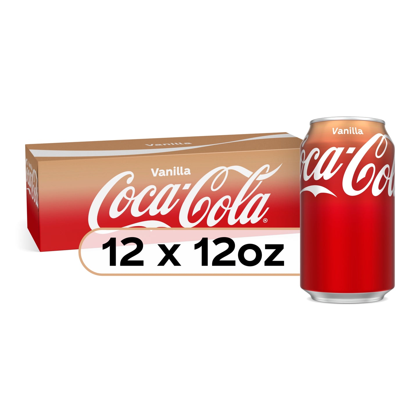 Coca-Cola Vanilla Soda Pop, 12 fl oz, 12 Pack Cans