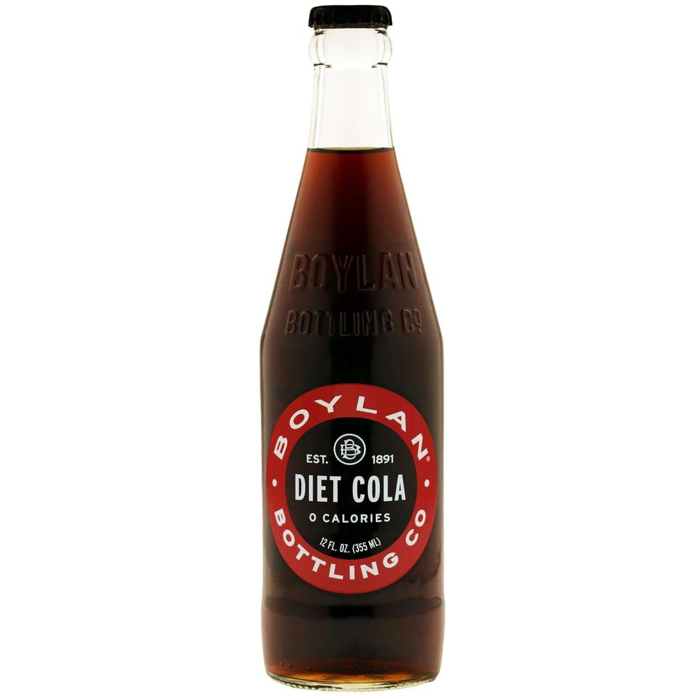 Boylan Bottling Diet Cola Soda, 12 Fluid Ounce -- 24 per case.