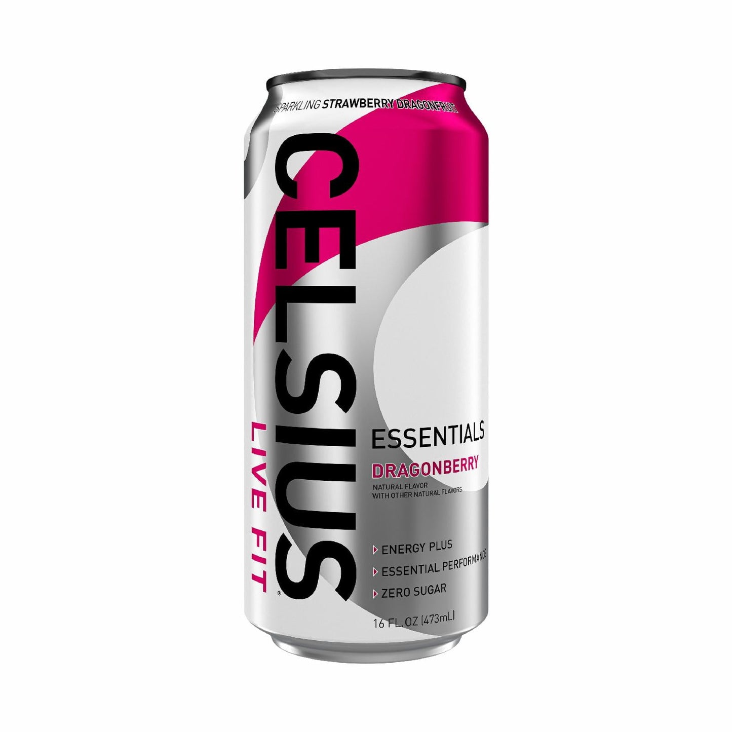 CELSIUS ESSENTIALS, Sparkling Dragonberry, Performance Energy Drink 16 Fl Oz Single Can-Pack Of 6