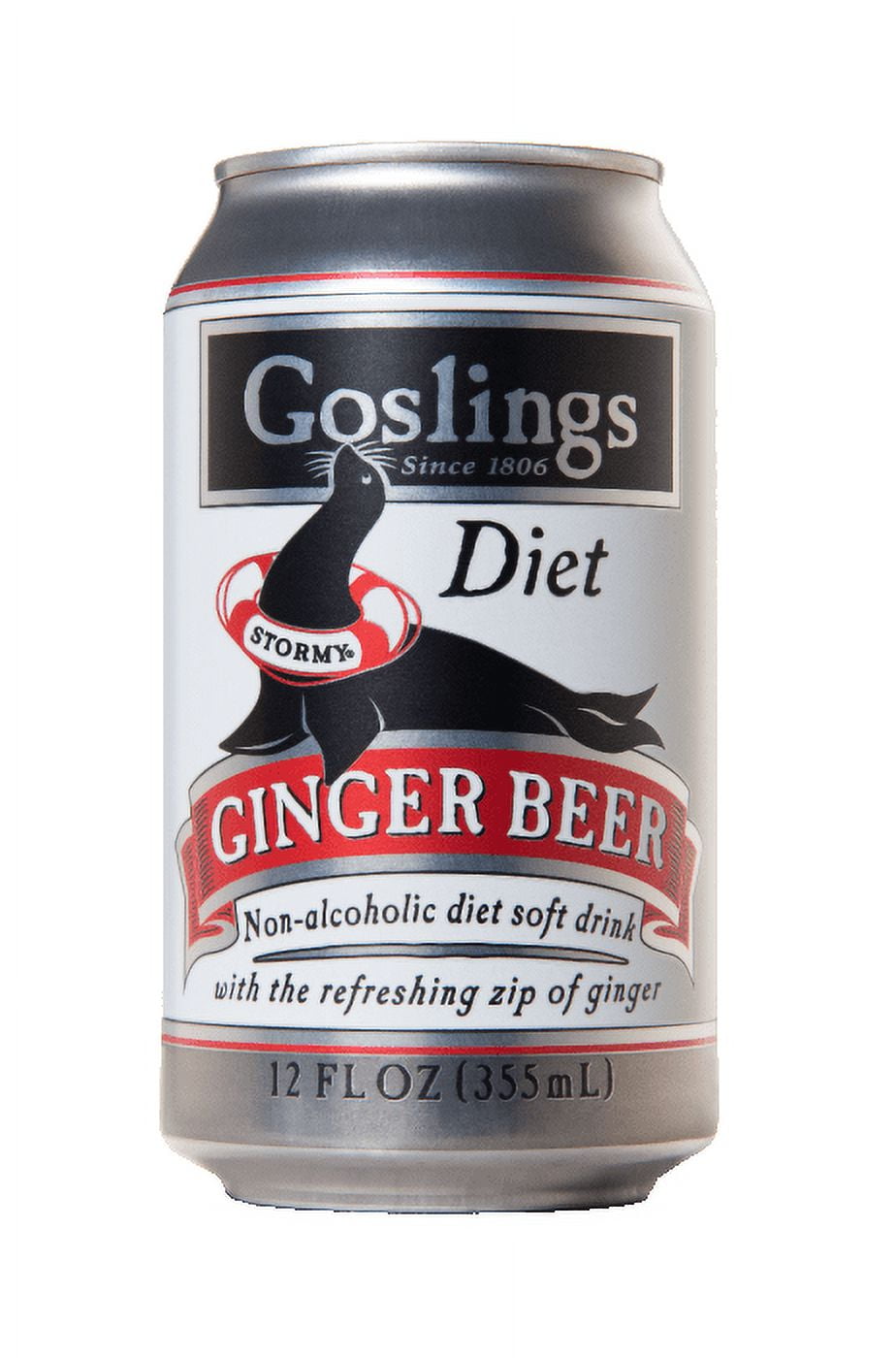 Gosling's Diet Stormy Ginger Beer 12 Oz Pack of 24